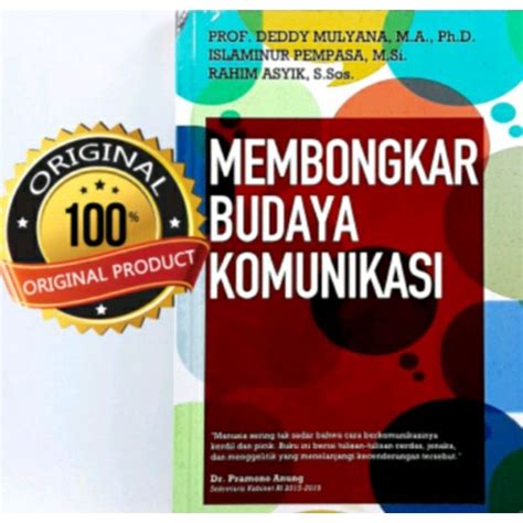 Jual Buku Membongkar Budaya Komunikasi Prof Dr Deddy Mulyana Shopee