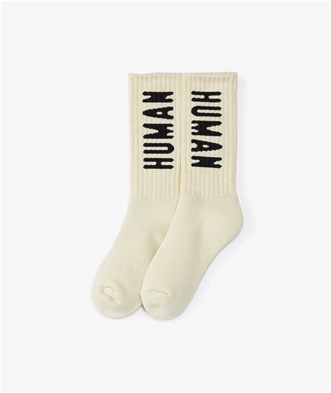 Human Made Logo Socks In Off White Svd Usa