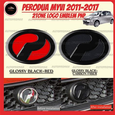 AUTOPROMAX PERODUA MYVI LAGI BEST ICON 2011 2017 CAR 2TONE LOGO EMBLEM