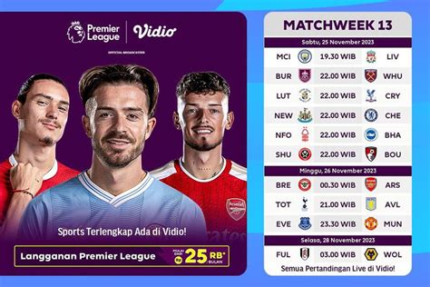 Jadwal Live Streaming Liga Inggris Pekan Ke Di Vidio