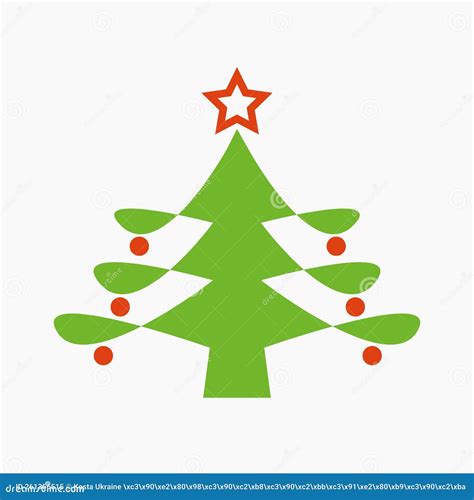 Christmas Tree Stock Vector Illustration Of White Happy