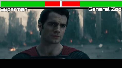 Superman Vs General Zod With HealthBars HD Part 1 2 FINAL BATTLE