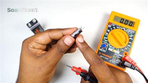 Como Probar Capacitor Condensador Con Una Pila Usando Multimetro