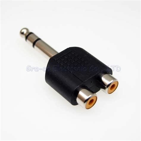 Pcs X Mm Plug To Xlotus Female Socket Connector Dual Rca Jack To