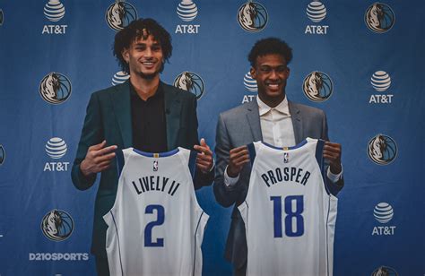 Dallas Mavericks Newly Drafted Dereck Lively Ii And Olivier Maxence Prosper Introductory Press