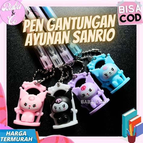 Jual PEN SANRIO PULPEN GANTUNGAN AYUNAN SANRIO KUROMI LUCU UNIK MURAH