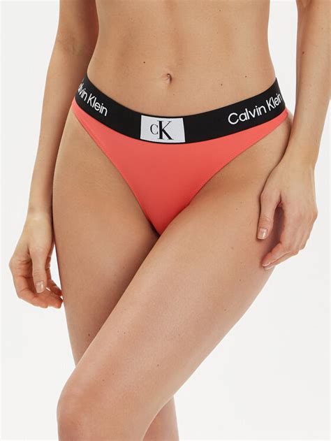 Calvin Klein Swimwear Dół od bikini KW0KW02352 Różowy Modivo pl