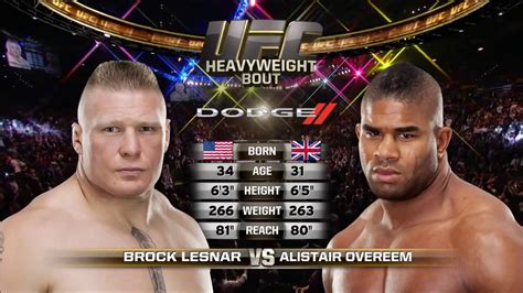 Brock Lesnar Vs Alistair Overeem Ufc 178 Youtube