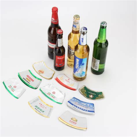 Custom Aluminum Foil Beer Neck Label Aluminum Foil Bottle Label Printed