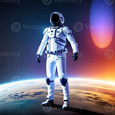 Man In Space Suit At Outer Space Generative Art By A I 21782099 Stock