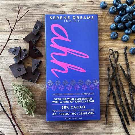 Organic Cannabis Dark Chocolate Ahhmoments Serene Dreams