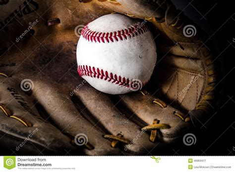 Baseball Game Mitt And Ball Stock Image Image Of Base Concepts 46664477