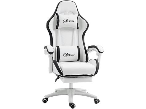 Silla Gaming VINSETTO Cuero PU Altura Ajustable Reclinable 135