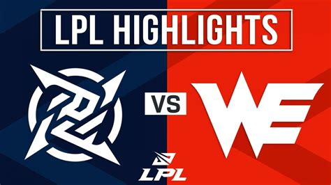 Nip Vs We Highlights All Games Lpl Spring Ninjas In Pyjamas Vs