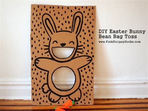 DIY Easter Bunny Bean Bag Toss | Pink Stripey Socks