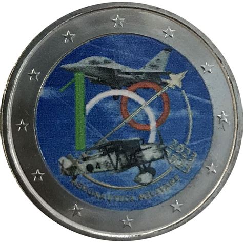 2 Euro Italia 2023 Colorata 100anniversario DellAeronautica Militare