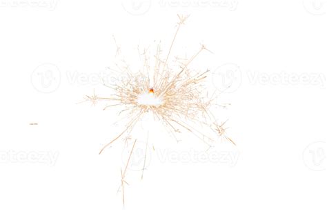 Burning Sparkler Isolated On Transparent Background Fireworks Theme