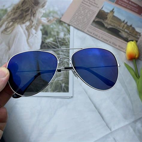 Retro Top Bar Aviator Sunglasses For Men And Women Mirror Lens For Outdoor Activities Driving