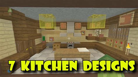 7 Minecraft Kitchen Designs Easy And Detailed Youtube