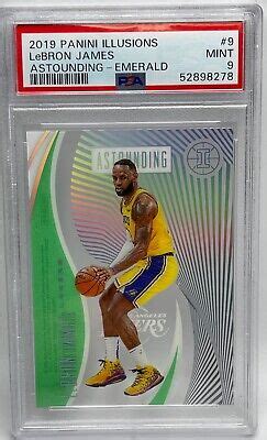 Lebron James Mint Psa Panini Illusions Astounding Emerald