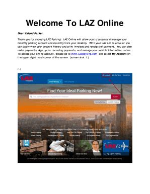 Fillable Online Welcome To Laz Online Fax Email Print Pdffiller