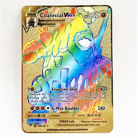 Rare Metai Coalossal Pokemon Card Gx Ex Mega V Vmax Souvenir Etsy Uk