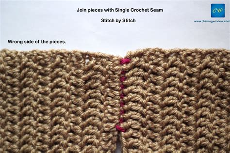 SC Seam (Single crochet) - Seams#9 - Crochet#21 - Chiming Window