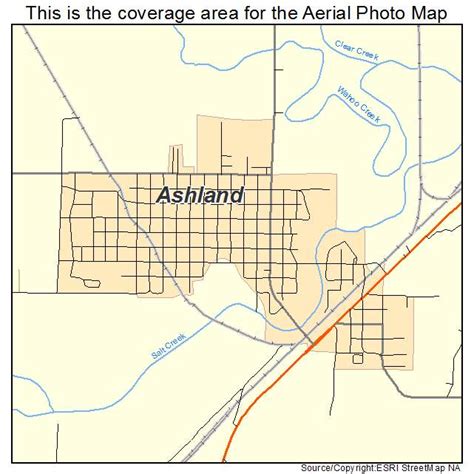 Aerial Photography Map of Ashland, NE Nebraska