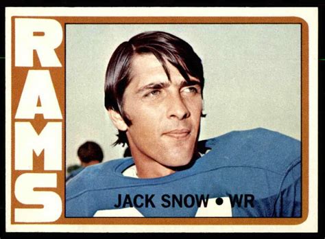 Football Nfl 1972 Topps 152 Jack Snow La Rams
