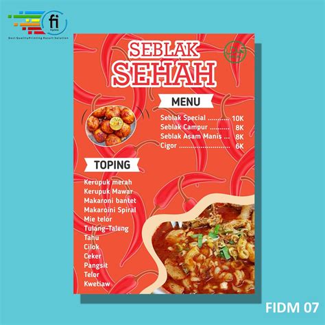 Jual Jasa Desain Daftar Menu Makanan Minuman Custom Edit Menu Cafe