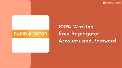 100 Free Premium Rapidgator Accounts Updated Today 2024