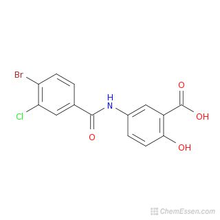 5 4 Bromo 3 Chlorobenzene Amido 2 Hydroxybenzoic Acid Structure