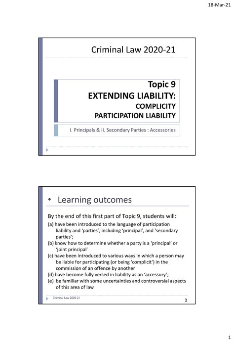 Handout I Ii Crim Law Lecture Notes Criminal Law Topic