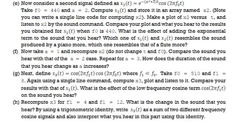 Solved 3. Signals and Sound: Sinusoids In this part, we will | Chegg.com