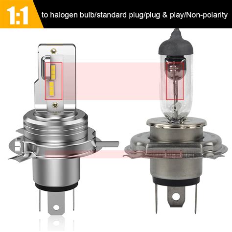 H4 Hs1 Led Motorcycle Headlight Hilow Beam Bulb 18w 6000k White Motorbike Lamp Ebay