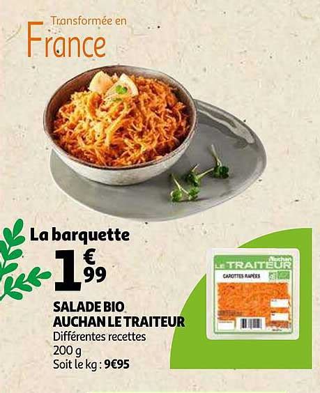 Promo Salade Bio Auchan Le Traiteur Chez Auchan Icatalogue Fr