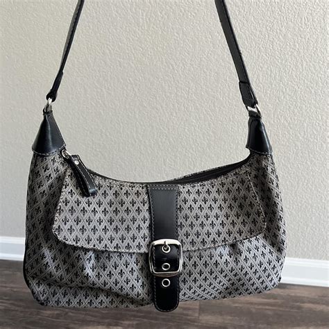 Liz Claiborne Women S Black And Grey Bag Depop