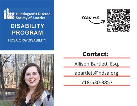 Hdsa Disability Program Huntingtons Disease Society Of America