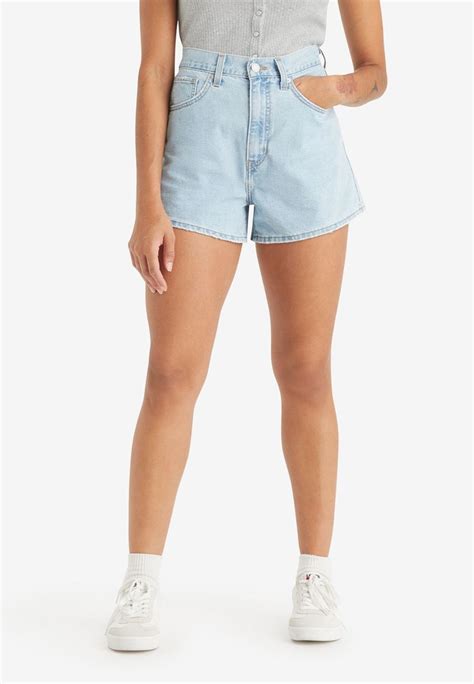 Levi S® High Waisted Mom Jeans Shorts Cool Me Down Light Blue Denim Zalando At