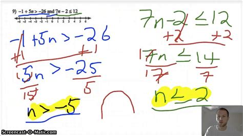 Solving Compound Inequalities Algebra 1 Ab Youtube