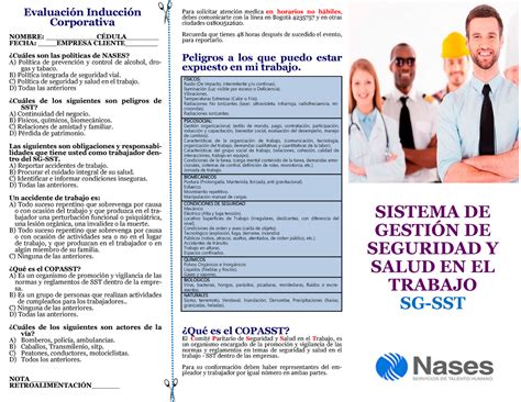 Folleto Inducci N Seguridad Y Salud En El Trabajo Seguridad Higienes