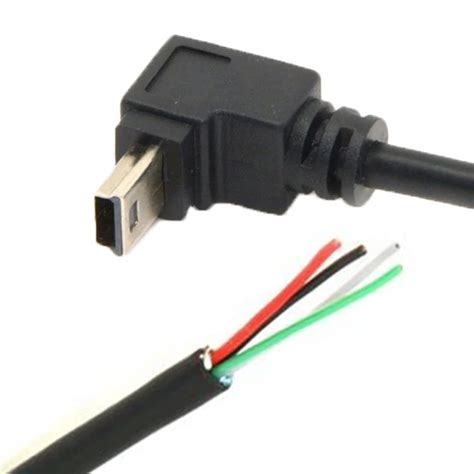 Oem Degree Left Right Angle Mini Usb Pin Connector To Wires