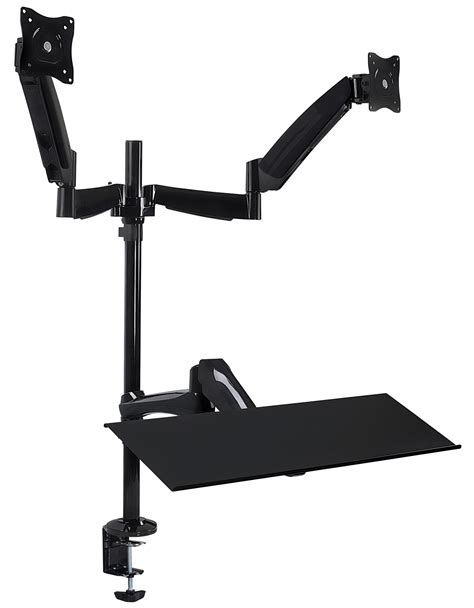 Mount-It! Sit-Stand Desk Mount Workstation | Height Adjustable Standing ...