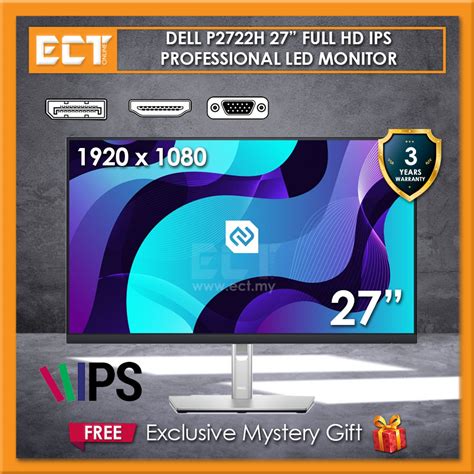 Dell P2722H 27" Full HD IPS Professional LED Monitor (1920x1080)