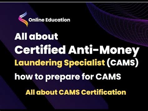 Certified Anti Money Laundering Specialist CAMS Certification How