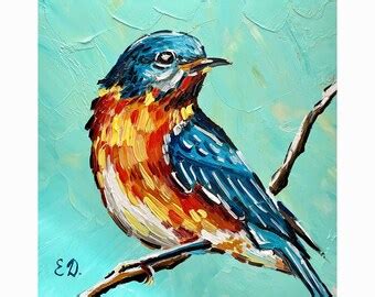 Bluebird Painting | Etsy