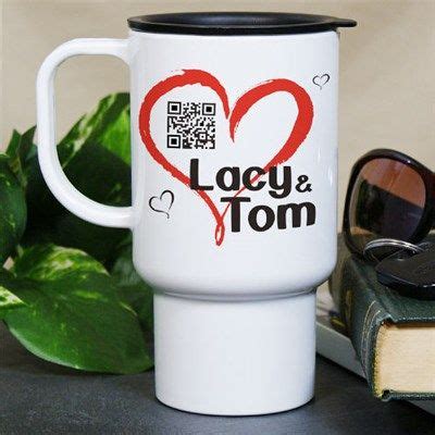 Qr Code Travel Mug Personalized Qr Code Travel Mug