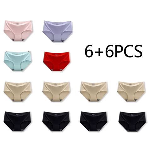 Pcs Pcs Ice Silk Seamless Panty Plus Size Panties M Xxl Seamless