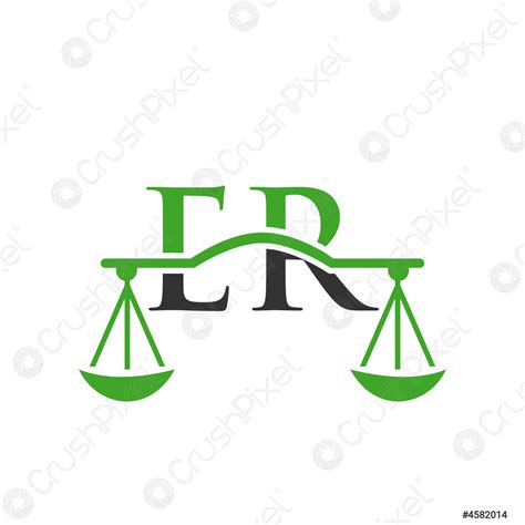 Law Firm Letter Er Logo Design Lawyer Justice Law Attorney Stock