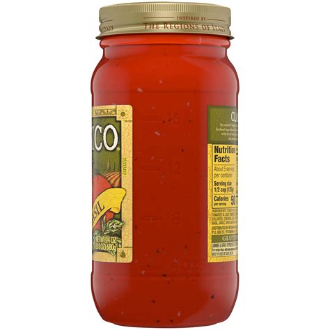 Classico Tomato And Basil Spaghetti Pasta Sauce 24 Oz Jar